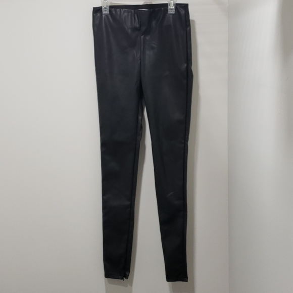 Black faux leather leggings XS - Picture 1 of 4